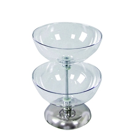 Azar Displays Two-Tier 12" & 12" Bowl Counter Display 720212